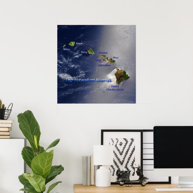 View of the Hawaiian Islands Poster (Home Office)
