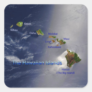 View of the Hawaiian Islands Square Sticker