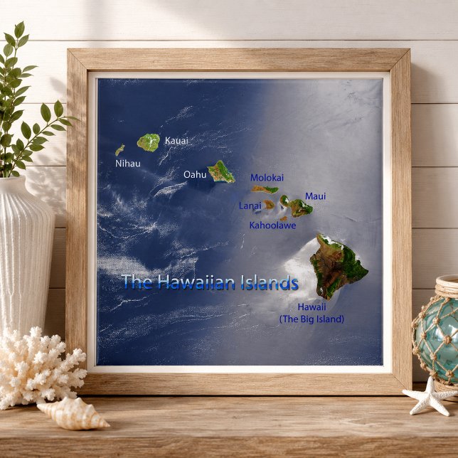 View of the Hawaiian Islands Tile (View of the Hawaiian Islands Ceramic Tile)