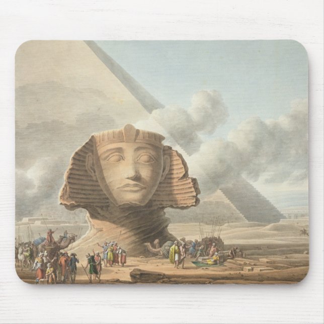 View of the Head of the Sphinx and the Pyramid of Mouse Mat (Front)