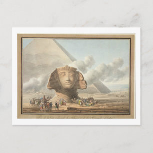 View of the Head of the Sphinx and the Pyramid of Postcard