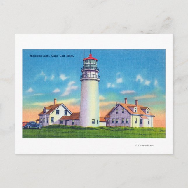 View of the Highland Lighthouse Postcard (Front)