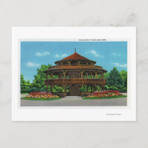 View of the Highland Park Pavilion Postcard