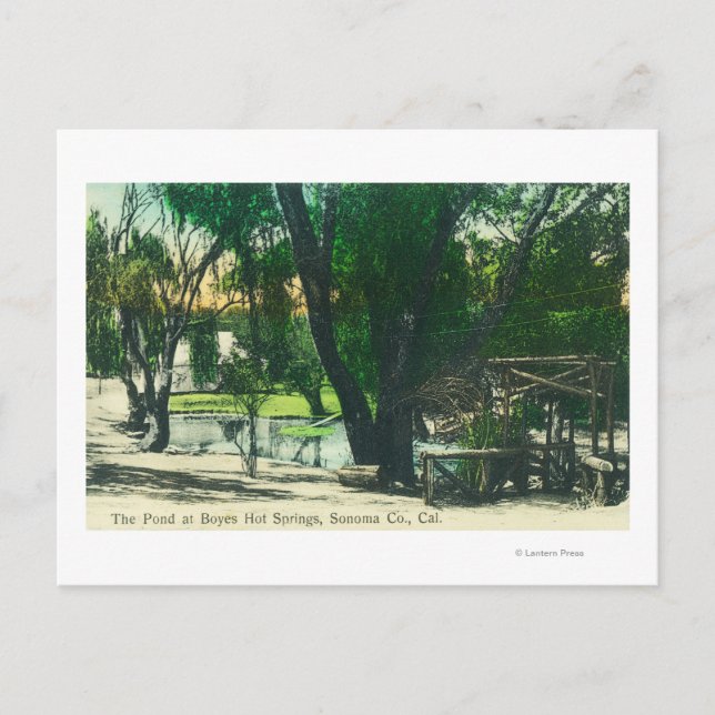 View of the Hot Springs Pond Postcard (Front)