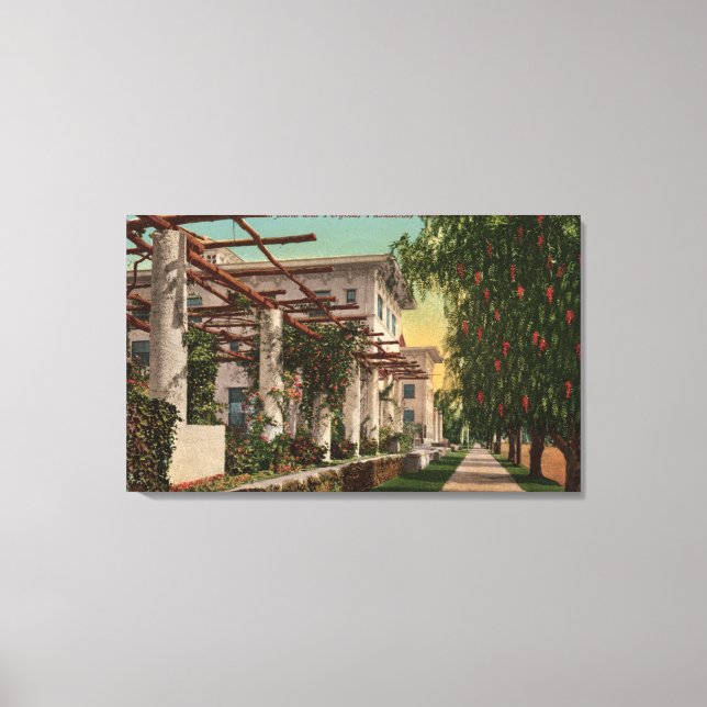 View of the Hotel Maryland & Pergola Canvas Print (Front)