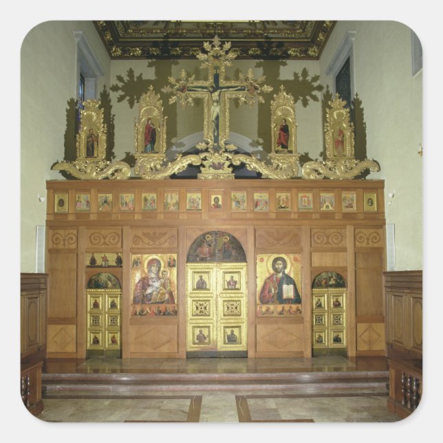 View of the Iconostasis, 1641 (photo) (see 137901 Square Sticker (Front)