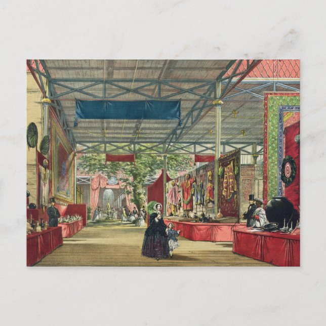 View of the India section of the Great Exhibition Postcard (Front)