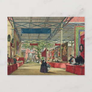 View of the India section of the Great Exhibition Postcard