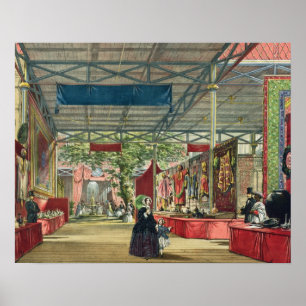 View of the India section of the Great Exhibition Poster