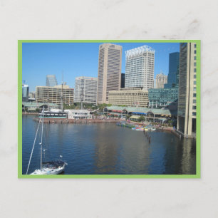 View Of The Inner Harbour Area At Baltimore, Md. Postcard