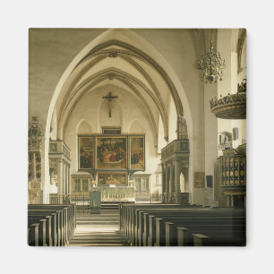 View of the interior of the church with magnet