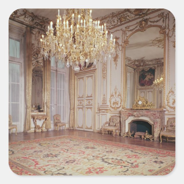 View of the interior of the Grand Salon Square Sticker (Front)