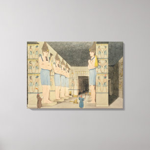 View of the interior of the temple at Ybsombul, Nu Canvas Print