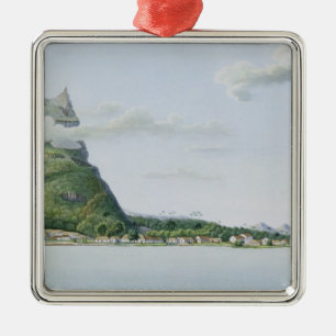 View of the Island of Bora Bora, from 'Voyage auto Metal Tree Decoration