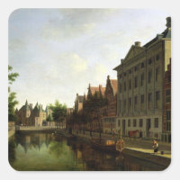 View of the Kloveniersburgwal in Amsterdam