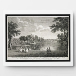 View of the Lake from the Centre Walk in the garde Plaque