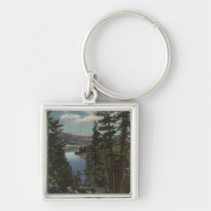 View of the Lake through the Pines # 2 Key Ring