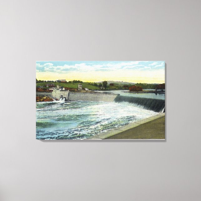 View of the Libby-Dingleys Dam Canvas Print (Front)