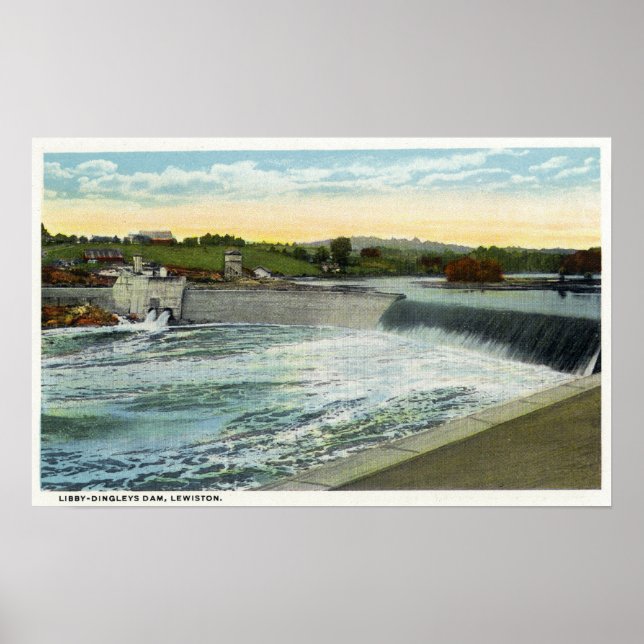 View of the Libby-Dingleys Dam Poster (Front)