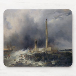 View of the Lighthouse at Gatteville Mouse Mat