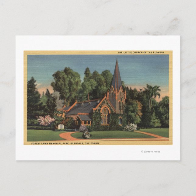 View of the Little Church of the Flowers Postcard (Front)
