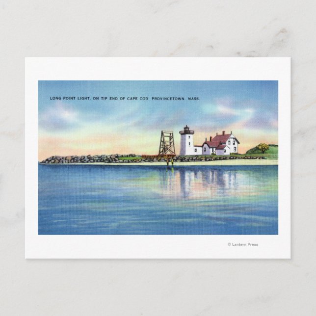 View of the Long Point Lighthouse Postcard (Front)