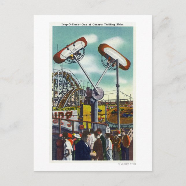 View of the Loop-o-Plane Ride # 2 Postcard (Front)