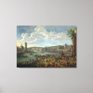 View of the Louvre and the Tour de Nesles Canvas Print