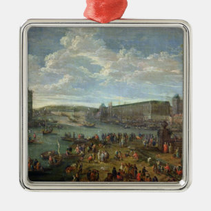View of the Louvre and the Tour de Nesles Metal Tree Decoration