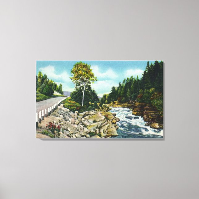 View of the Lower Falls of the Ammonoosuc River Canvas Print (Front)