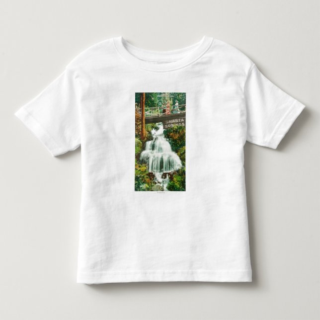 View of the Lower FallsShasta Springs, CA Toddler T-Shirt (Front)