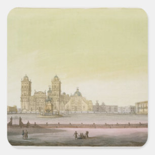 View of the main square in Mexico City (colour eng Sticker