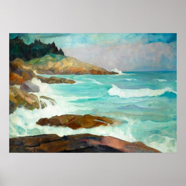 View of the Maine Coast by Newell Convers Wyeth Poster (Front)