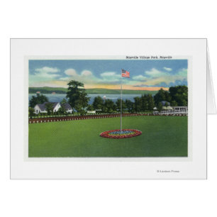 View of the Mayville Village Park and Flagpole