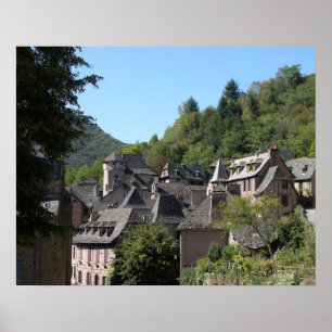 View of the medieval village (photo) poster