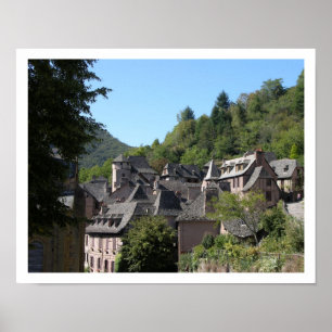View of the medieval village (photo) poster