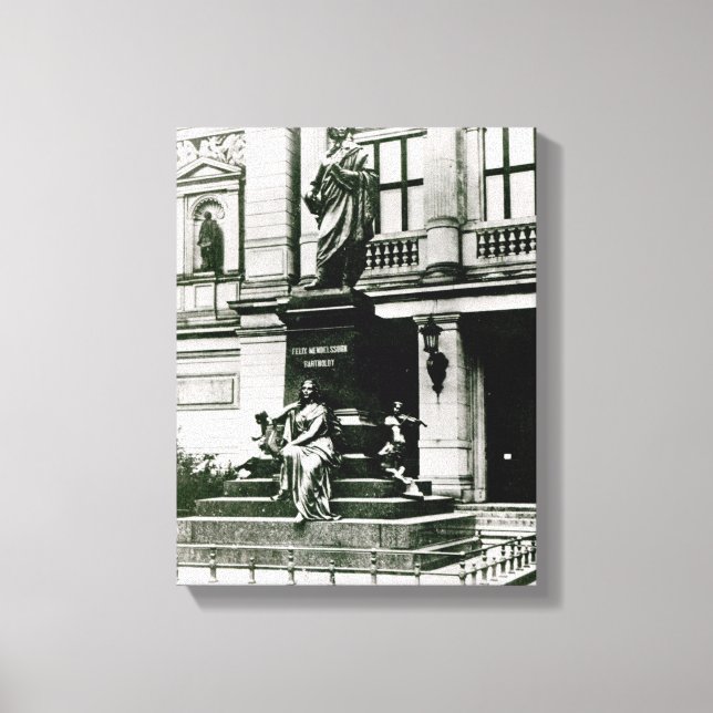 View of the Mendelssohn statue Canvas Print (Front)