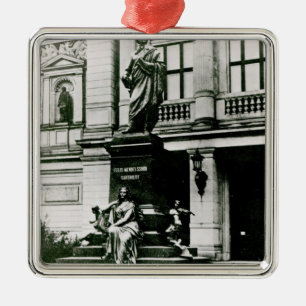 View of the Mendelssohn statue Metal Tree Decoration