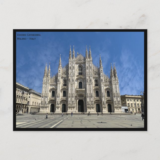 View of the Milan Cathedral - photo - Italy Postcard (Front)