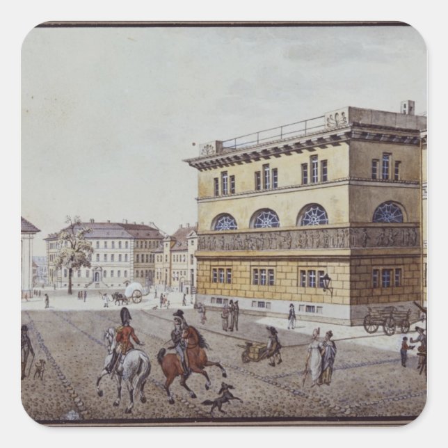 View of the mint, Berlin Square Sticker (Front)