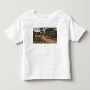 View of the Mission, Patio Gardens Toddler T-Shirt