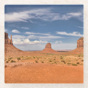 View of the Mittens, Monument Valley Glass Coaster