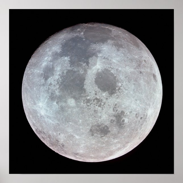 View of the Moon from Apollo 11 Poster (Front)
