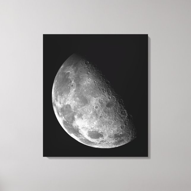 View of the Moon's north pole Canvas Print (Front)