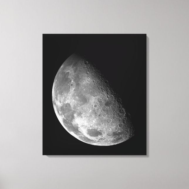 View of the Moon's north pole Canvas Print (Front)
