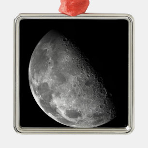 View of the Moon's north pole Metal Tree Decoration