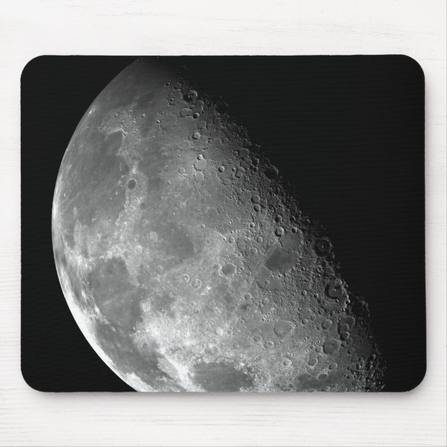 View of the Moon's north pole Mouse Mat (Front)
