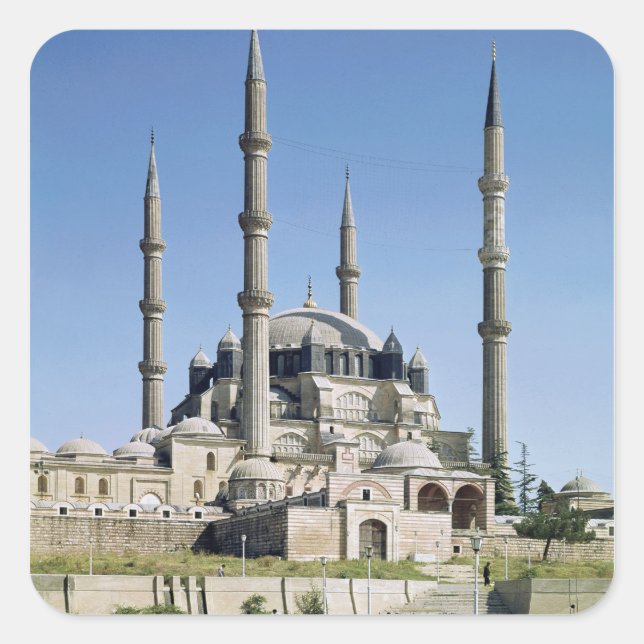 View of the mosque, Ottoman, built c.1569-75 Square Sticker (Front)