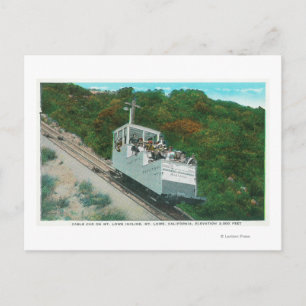 View of the Mt. Lowe Incline Cable Car Postcard