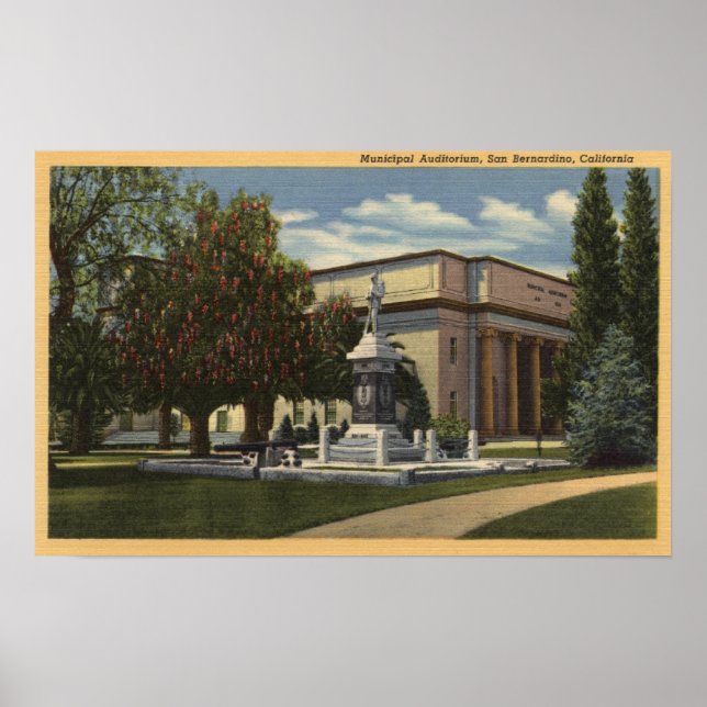 View of the Municipal Auditorium Poster (Front)